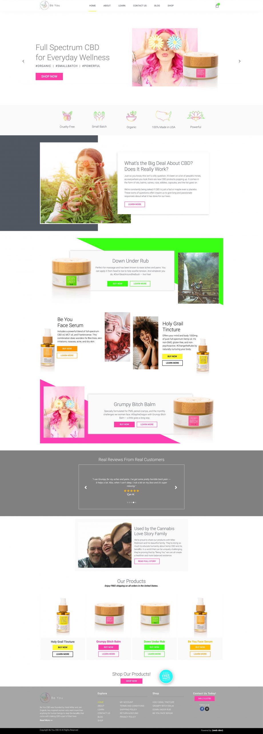 eCommerce website portfolio
