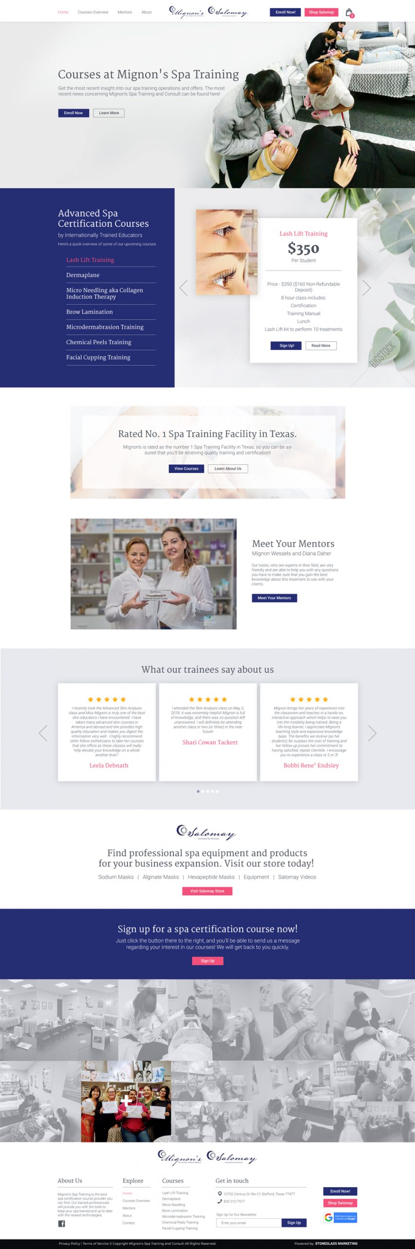 Website design for Massage Spa business