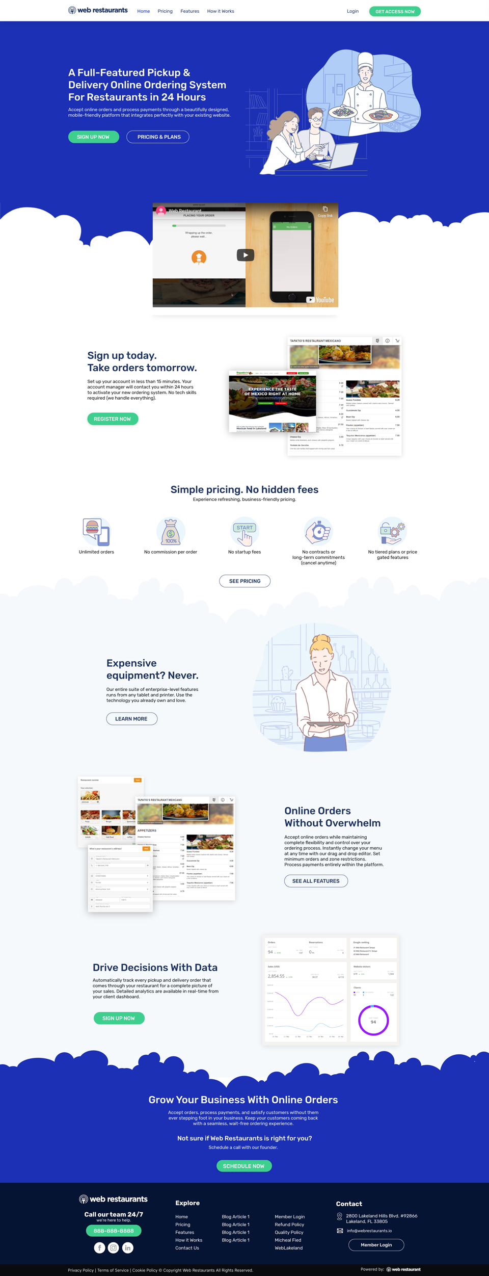Website for restaurant